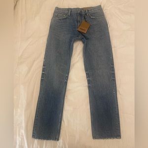 Burberry mens light indigo blue jeans
